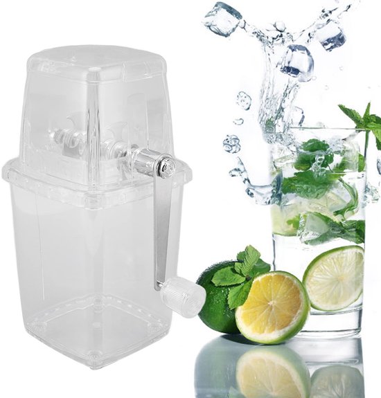 Dailygoody - Handgebogen Ijsbreker - Multifunctionele Ijsmachine - Draagbaar en Roestvrijstaal - Transparant - IJsblokjesmaker - Geschikt voor Thuiske
