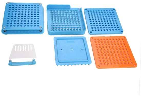 Dailygoody - Solidchoice - Dailygoody - Capsulevulmachine - Zeer efficiënte capsulevuller - Geschikt voor kleine fabrieken - Blauw - Voor apotheken - 100 gaten