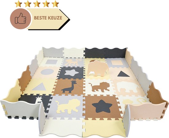 Daster goods Speelmat – Puzzelmat – Babygym – Speelmat Foam voor Baby en Peuters – Speelkleed – Inclusief Opbergtas – Kinderen vanaf 0 jaar van DAS