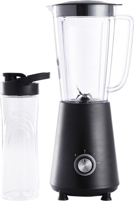 DAY Smoothie maker - Blender 2-in-1 met To Go Beker - 350W - Zwart van Merkloos