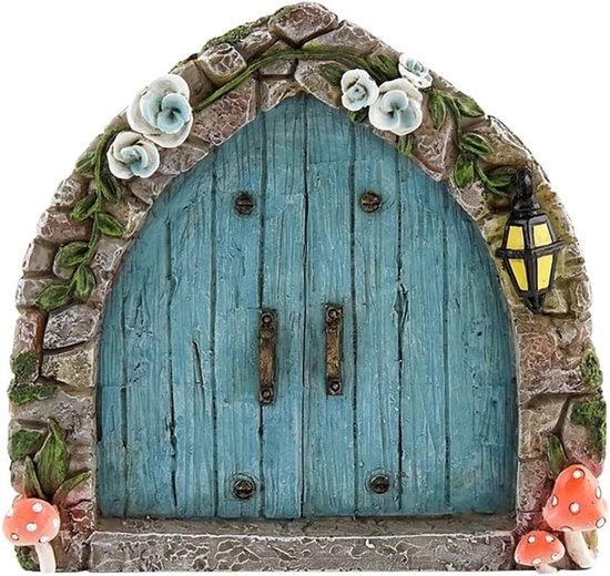 Decoratieve Tuin Elf Deur voor Miniatuur Tuin - Betoverende Buitenaccessoires en Sculptuur voor Tuin en Terras