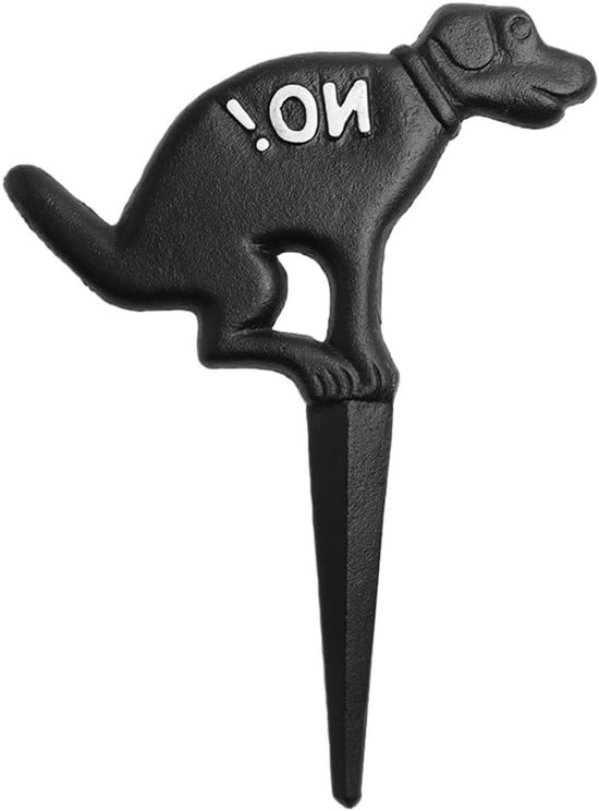 Decoratieve Tuinbord voor Honden - Geen Poep en Plassen Verbod - Gietijzeren Tuinaccessoire voor een Schone Tuin