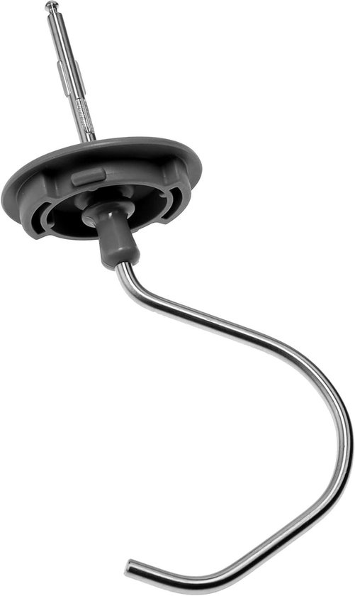 Deeghaak - Keukenmachine accessoire - Bakken en Koken - Roestvrij staal - 21 cm - Zilver
