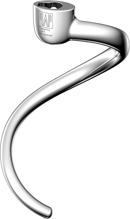 Deeghaak - Keukenmachine Accessoire - Brood Deeg Maken - Roestvrij Staal - 5 Qt Capaciteit - Zilver van Merkloos