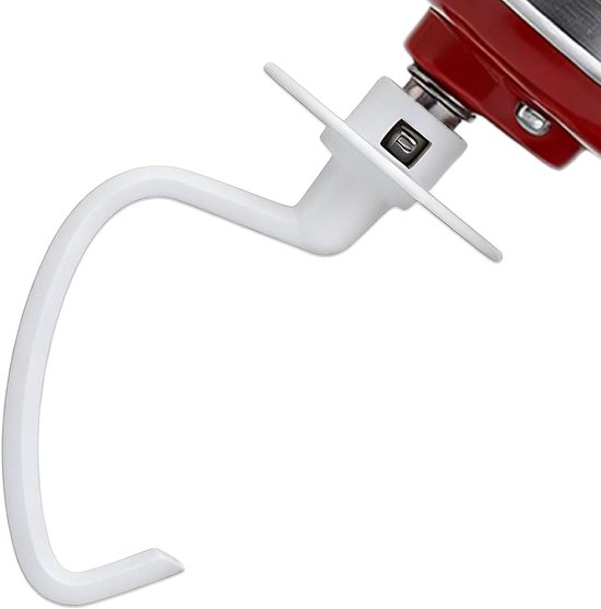 Deeghaak Mixer - Bakaccessoire Keukenmachine Opzetstuk - Deeg Kneden - Vaatwasmachinebestendig - 45-5QT - Wit