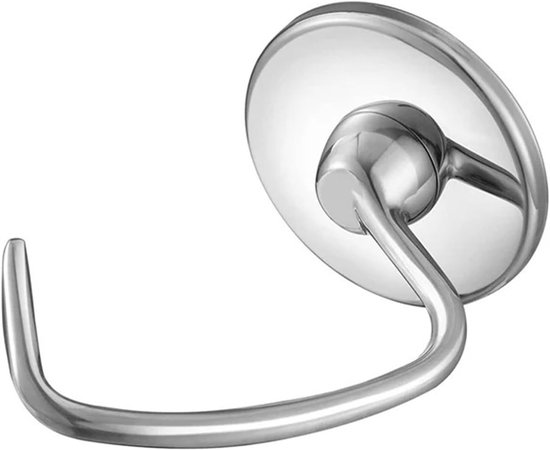 Deeghaak - Roestvrij Staal - Deeg Kneden - C-vorm Ontwerp - 14.5 x 9.4 cm - Zilver van Merkloos