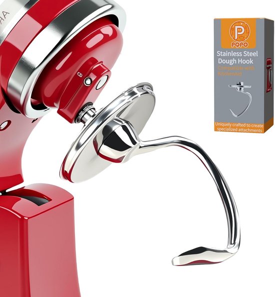 Deeghaak van roestvrij staal voor kantelbare keukenmachines 4,5-5 liter staande mixers van Merkloos