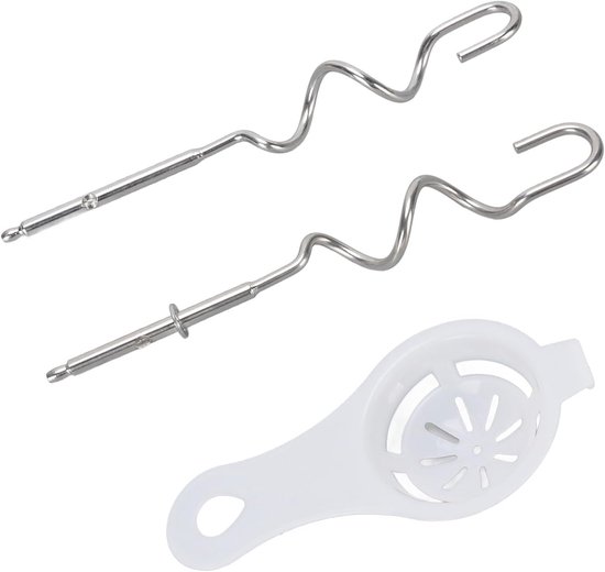 Deeghaken Set - Mixer Opzetstukken - Bakken Mixen - Roestvrij Staal - 24 x 16 x 4 cm