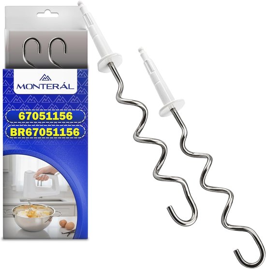 Deeghaken voor mixers - 2 stuks - origineel 67051156 - geschikt voor Braun mixer - 10 jaar garantie - ShopVlot
