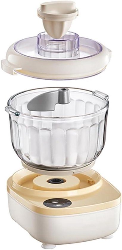 Deegkneedmachine - Keukenmixer - Bakken Thuis - Multifunctioneel Kneedmes - 2 Liter Inhoud - Wit