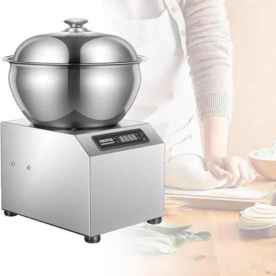 Deegkneedmachine - Keukenmixer Deegmixer - Brood Bakken - Dubbele Rotatie Kneedfunctie - 8L Kom - Zilver
