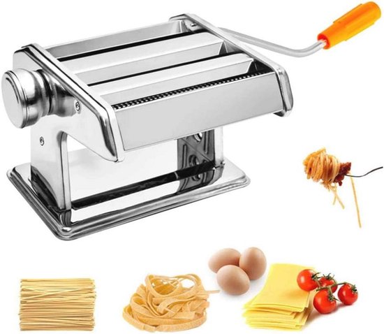 Deegmachine van roestvrij staal met 6 dikte-instellingen voor vers pasta maken van Imperial.