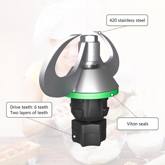 Deegmes van Roestvrij Staal voor Krachtig Kneden en Mengen in de Keuken van Merkloos