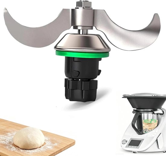 Deegmes voor roestvrijstalen deegmengmes, ideaal voor Thermomix, eenvoudig schoonmaken, reserveonderdelen voor keukenmachines, geen deegresten meer