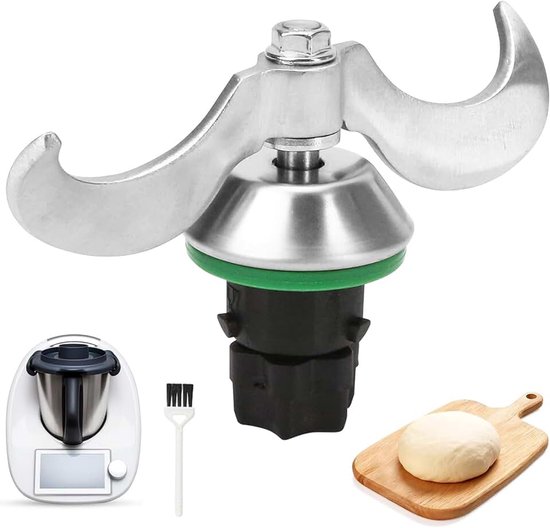 Deegmes voor Thermomix TM6 TM5, reserveonderdelen deegmixer voor Thermomix, roestvrijstalen deegmengmes, Double Leaf design, geen deegresten, snelle reiniging van het deegmes