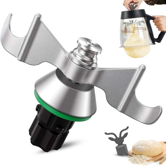 Deegmes voor Thermomix TM6, TM5, TM7, roestvrij stalen deegmes voor Thermomix tm6 accessoires, efficiënt kneden, geen deeg plakt, gemakkelijk te reinigen deegmengmes, reserveaccessoires, met