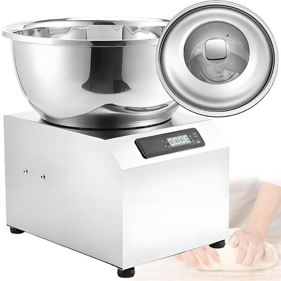 Deegmixer - Broodkneedmachine Deegkneedmachine - Deeg Mengen En Kneden - Afneembaar Bassin - 5/8 kg - Zilver