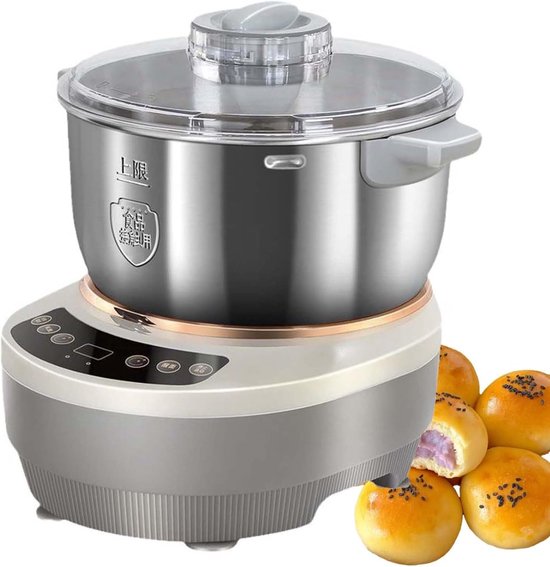 Deegmixer - Keukenmachine Kneedmachine - Professioneel Bakken - Met Fermentatiefunctie - 5L of 7L - Zilverkleurig