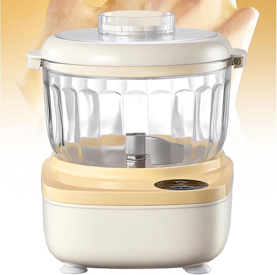 Deegmixer - Kneedmachine Keuken - Zelf Deeg Maken - Zuignap Basis Stabiliteit - 2 liter inhoud - Wit