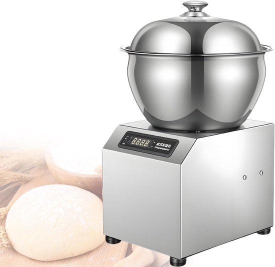 Deegmixer - Kneedmachine Spiraal - Brood Deeg Maken - Dubbele Kneedarm - 5 kg - Zilver