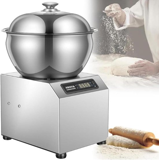Deegmixer - Kneedmachine Spiraalmixer - Brood Bakken - Dubbele Rotatie Technologie - 5 kg - Zilver