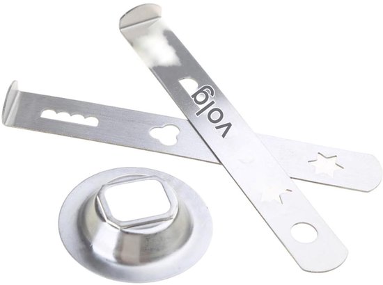 Deegpers - Pastry Attachment - Roestvrijstaal 8 Vormen - 3 Stuks - Voor Keukenmachine Gebruik - Zilver van Merkloos