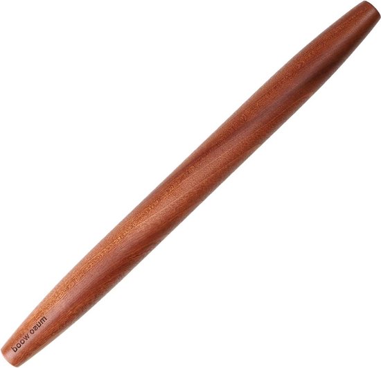 Deegroller met taps toelopend design voor fondant, gebak, pizza en taartkorst - 40cm - Non stick - Sapele houten roller van House of Marie