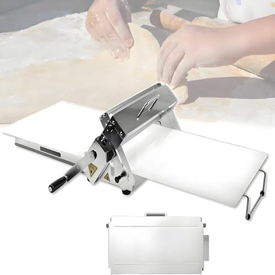 Deegrolmachine - Pastamachine Deegpers - Bakken en Pastries Maken - 55 Dikte-instellingen - 0-25mm - Zilver