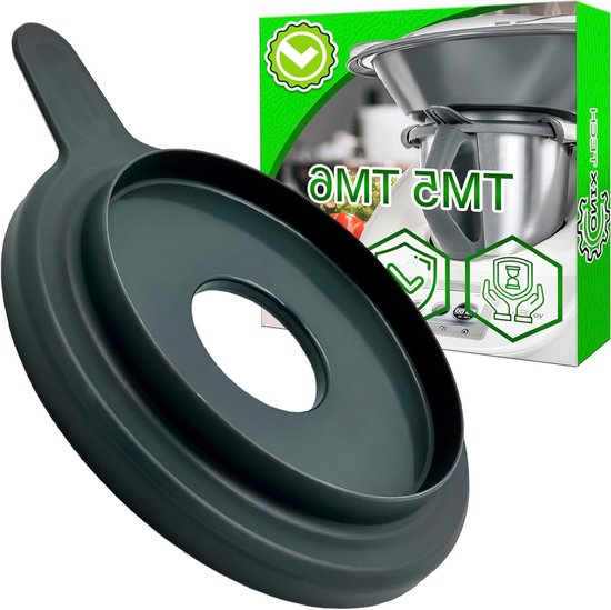 Deksel Keukenmachine - Komdeksel Thermomix - Veilig Koken - Geleidelijk Ingrediënten Toevoegen - Standaard Maat - Zwart van Merkloos