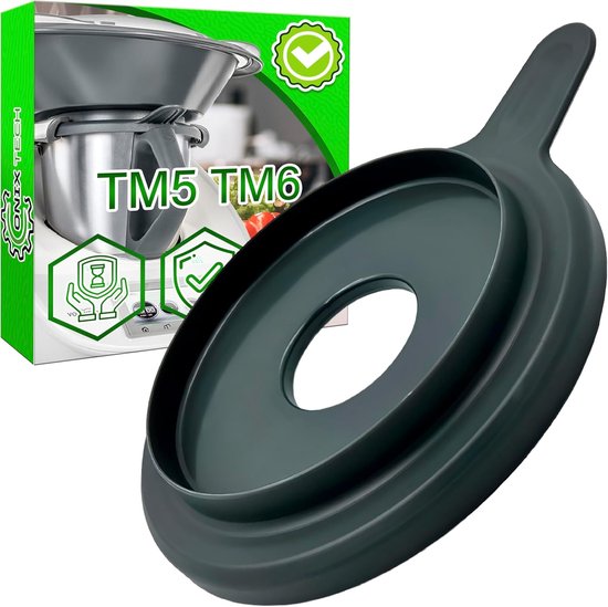 Deksel Keukenmachine - Komdeksel Thermomix - Veilig Koken - Geleidelijk Ingrediënten Toevoegen - Standaard Maat - Zwart