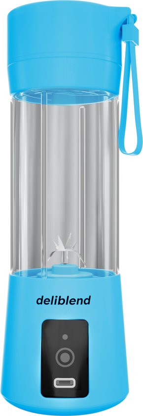 Deliblend® Oplaadbare Blenders - Kleine Blender - Draadloze Blender - Mini Blender To Go - Portable Blender - Draagbare Blender - Blue Mint van Merkloos