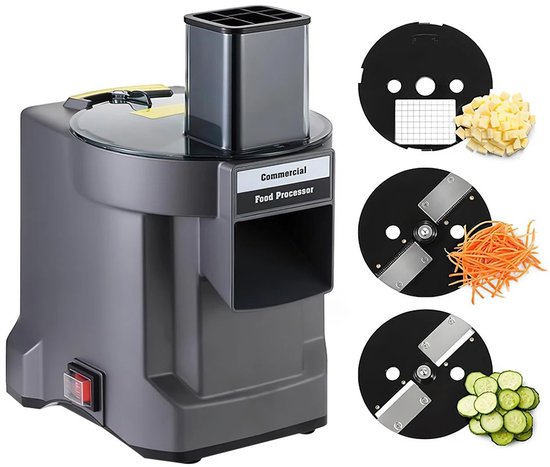 Delightness Automatische Groente Snijmachine - Groentehakker - Keukenmachine - Snij Apparaat - Keuken Apparatuur - Keuken - Grijs