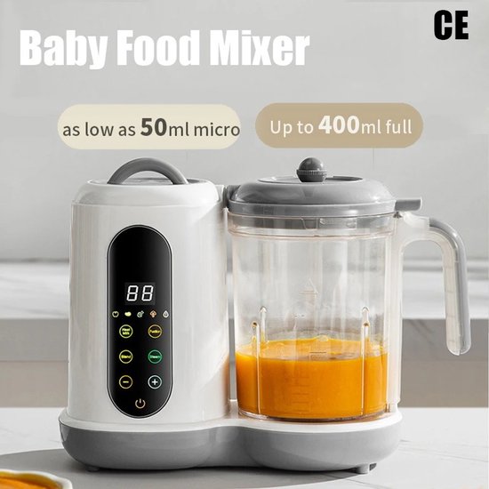 Deliqa 4 in 1 stoomapparaat - blender -hands free - 400 ml - touchscreen - stomen - malen - hapjes maker - stomer van Merkloos