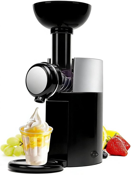 Dessertmaker - IJs machine - Zelf ijs maken - Gezonde traktaties - 500ml - Zwart