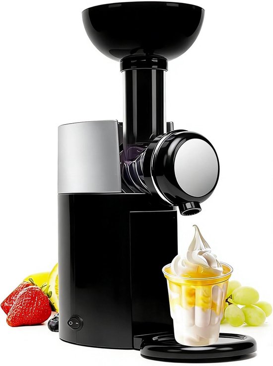 Dessertmaker - Ijsmachine Sorbetmaker - Gezonde Desserts Maken - Eenvoudig Te Monteren - 30x10x10mm - Zwart van Merkloos