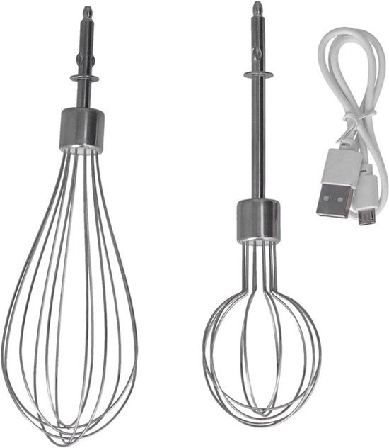 Detachable egg mixer included - 2-piece stainless steel hand mixer