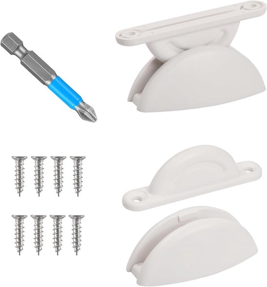 Deurstopper voor caravan en camper, 2 stuks, handige deurhouders, ideaal voor onderweg en thuis van Merkloos