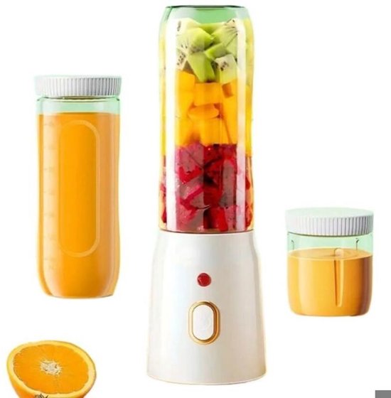 Deze draagbare elektrische blender met een inhoud van 500 ml is voorzien van USB-opladen, een draadloos ontwerp en krachtige prestaties, waardoor hij ideaal is voor het maken van smoothies, milkshakes, sappen en meer. van Merkloos