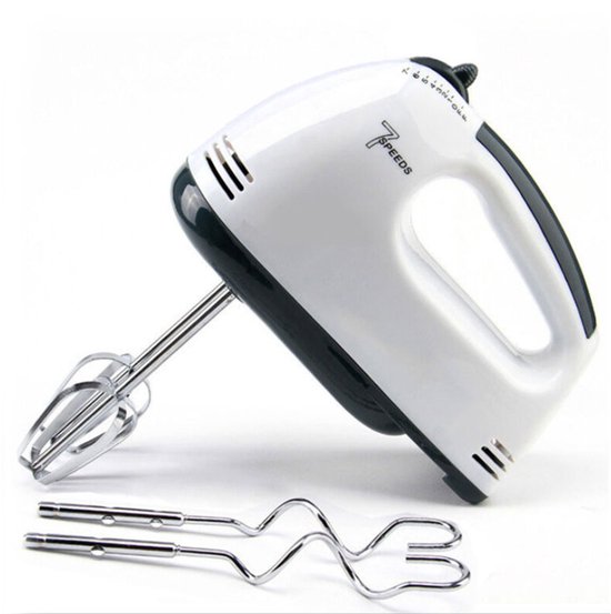 Deze elektrische handmixer met 7 snelheden mengt automatisch eieren en bloem geschikt voor het bakken van brood en gebak.