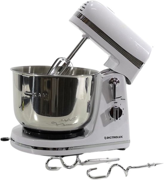 Dictrolux Keukenmachine - Mixer - Mengen en Kneden - 3.5 liter - RVS kom