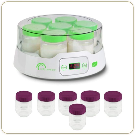 Digitaal Yoghurtmaker met 13 Glazen Potten - Zelfgemaakte Yoghurt en Desserts van Merkloos
