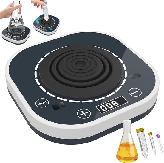 Digitale Vortex Mixer - Laboratorium Mixer - Kolven Mengen - Instelbare Snelheid - 150x150x45mm - Wit