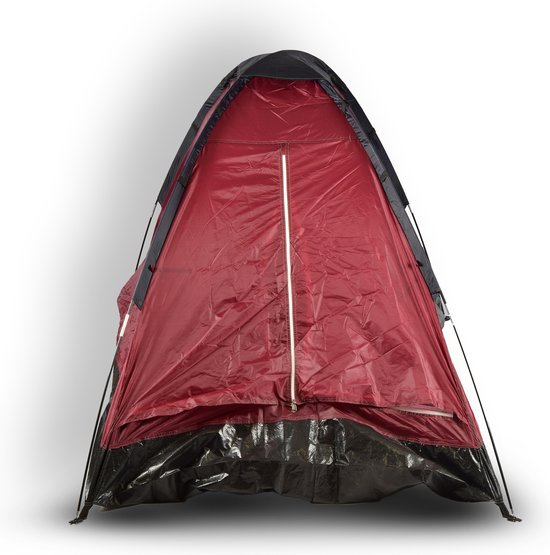 Discountershop Lichtgewicht Koepeltent 2 Persoons - Rood - Geschikt voor Kinderen - 200cm x 120cm | Waterbestendig voor Kamperen & Outdoor - Eenvoudig Op te Zetten van Discountershop