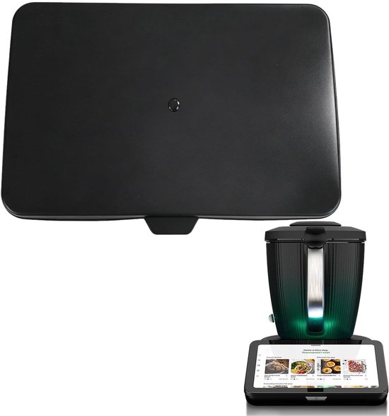 Displayafdekking voor Thermomix TM7, schermbescherming tegen krassen, stof en spatwater, perfecte pasvorm, TM7 accessoires, anti-vingerafdruk, gemakkelijk te reinigen, voedselveilige siliconen, zwart
