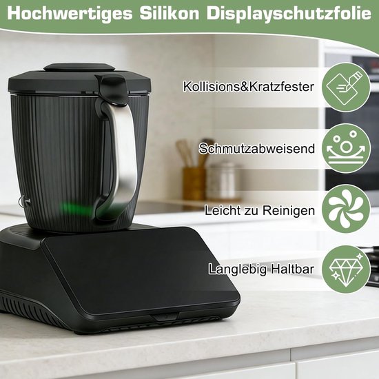 Displaybeschermfolie voor TM7 keukenmachines - Siliconen afdekking, waterdicht, stofdicht, krasbestendig en stootbestendig accessoires voor optimale bescherming