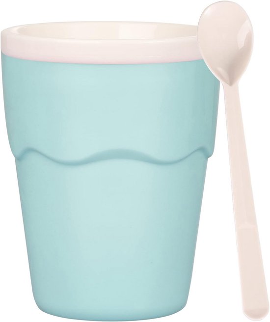 DIY Slushie Maker Beker met Lepel - Snel IJskoffie, Smoothie of Milkshake Maken van Merkloos