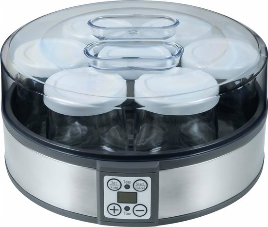 DnA® Yoghurtmaker - Ijsmachine - Yoghurtmachine - Zilver/Grijs - 25cm x 25cm x 13cm
