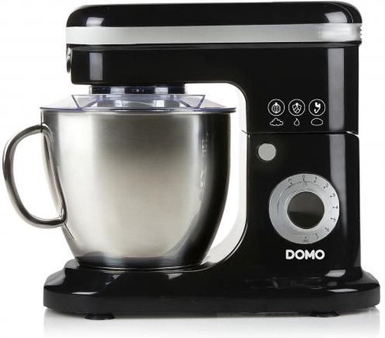 DOMO DO1023KR Keukenrobot - Keukenmachine - 6L RVS Mengkom - 1200W - Zwart van Domo