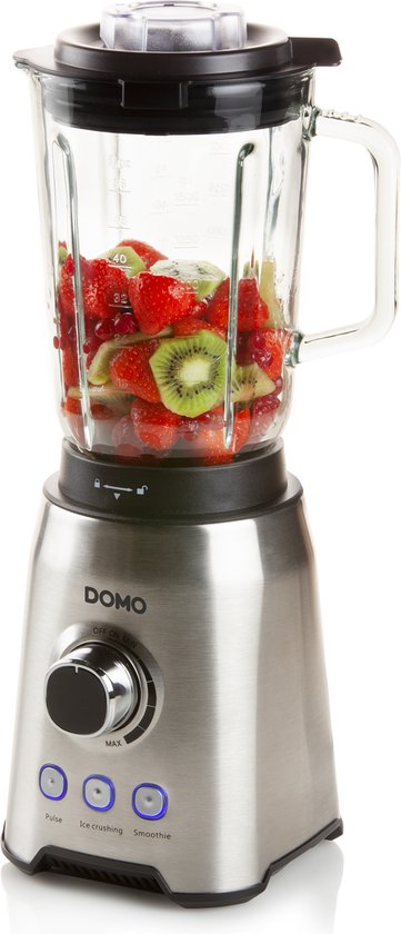 DOMO DO710BL Blender - 1,5L - 1000 W - Glazen Kan - Smoothie Maker van Domo