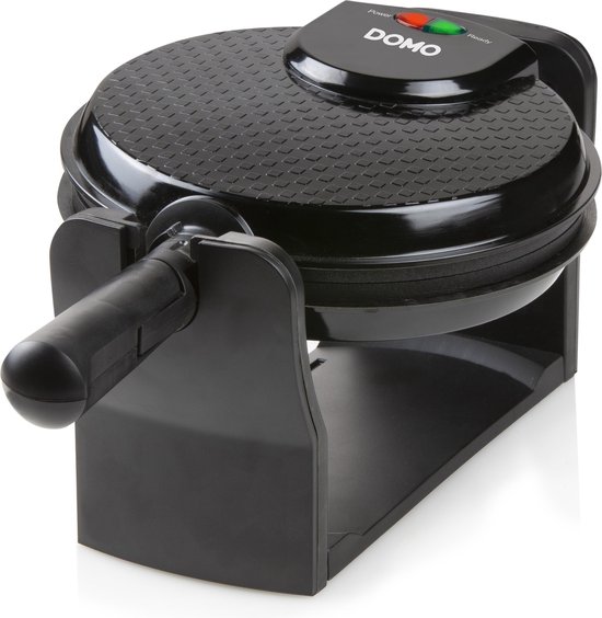 DOMO DO9223W - Roterend wafelijzer - Ronde wafels Ø 17cm - Zwart